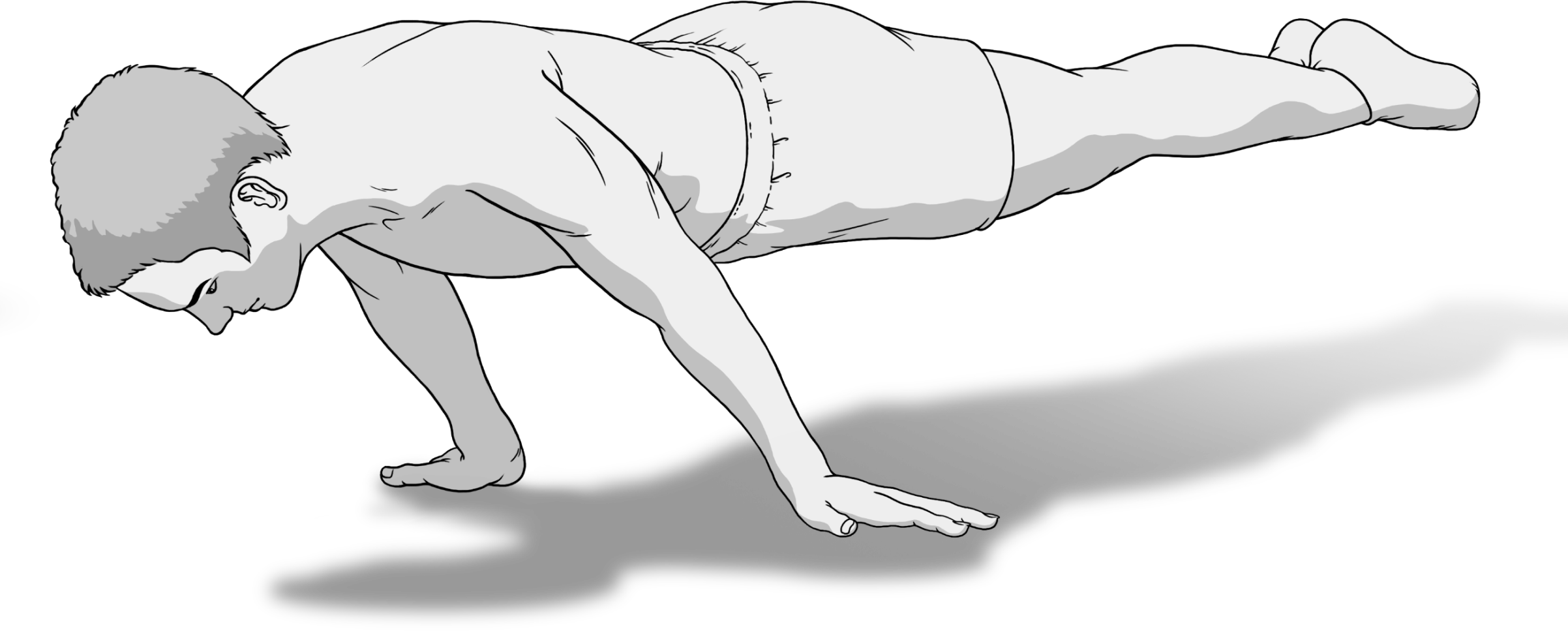 a person doing planche
